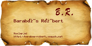 Barabás Róbert névjegykártya